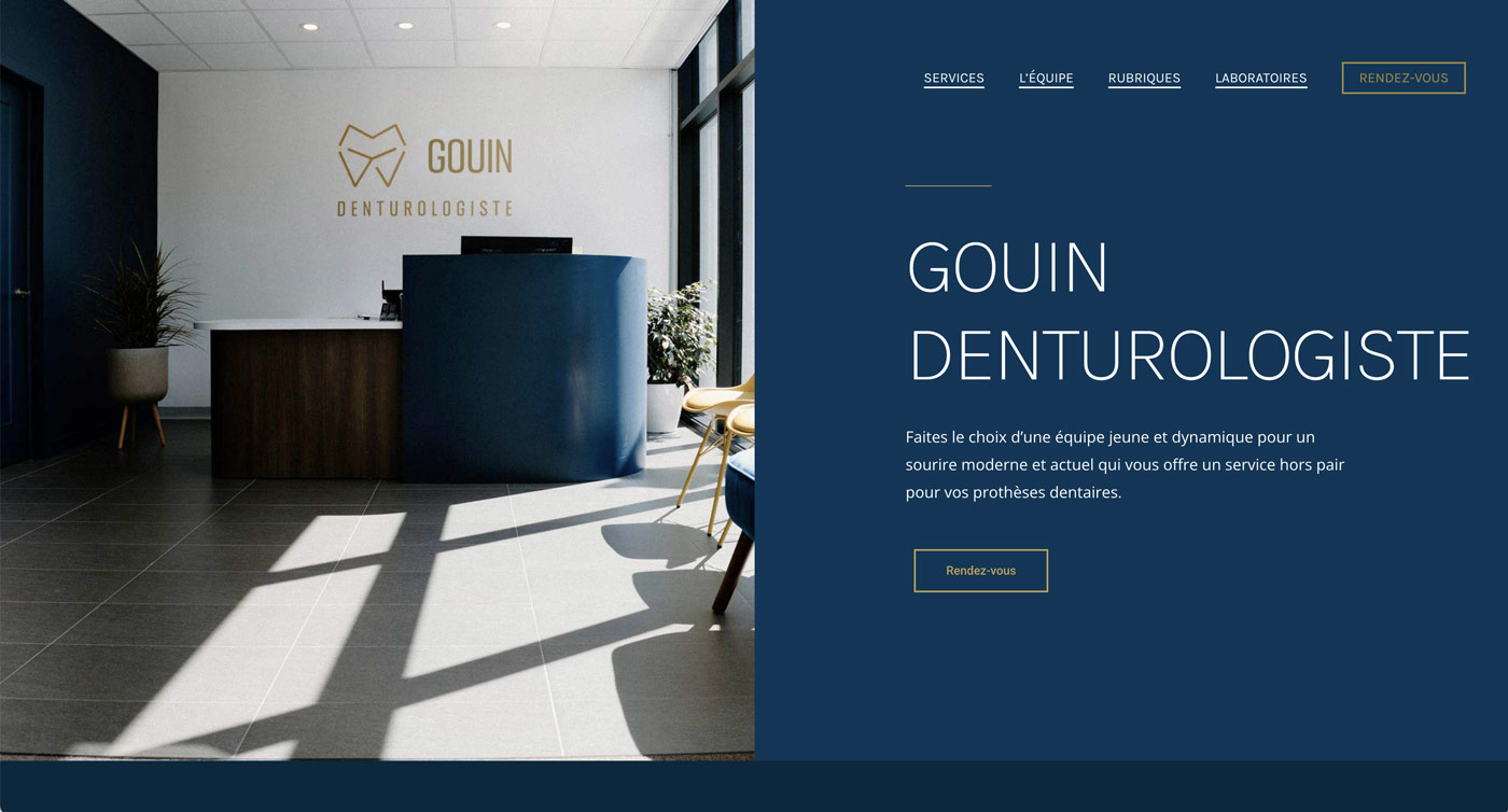 Intro du site Gouin denturologistes